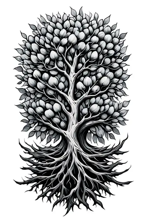 Organic Donation Symbol Life Tree