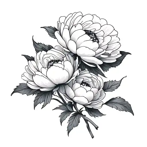 Peonies On Shoulder