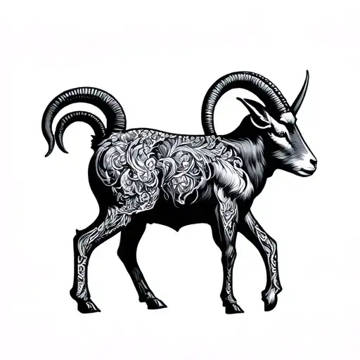 Capricorn Goat For Woman Posing