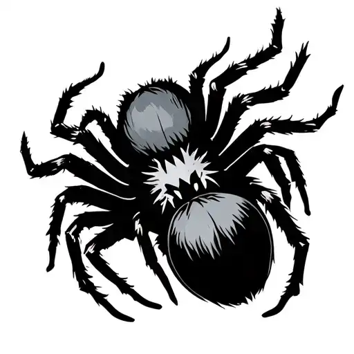 Blacked Out Spider With Stars Forming The Shape