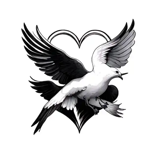 Dove Infinity Heart Shape