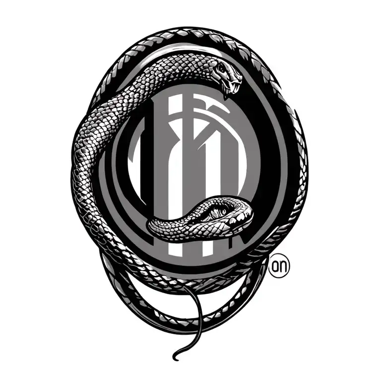 Inter Milan Logo With Snake