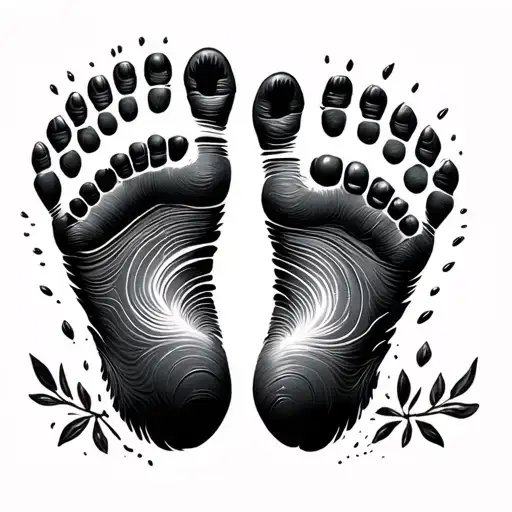 3 Sets Baby Footprint Human &