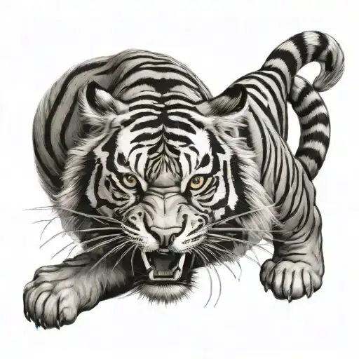 A Tiger Practicing Martial Arts