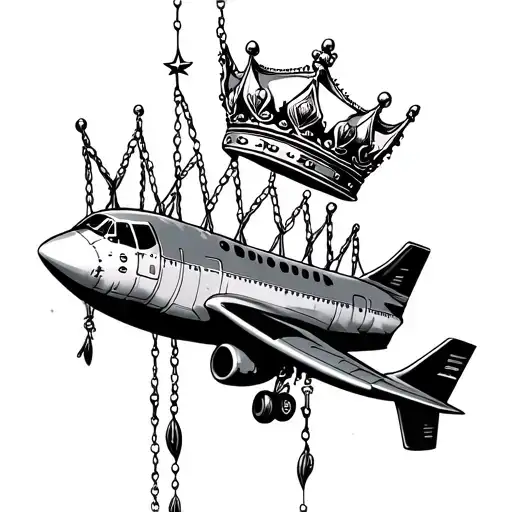Airplane And Crown Hanging