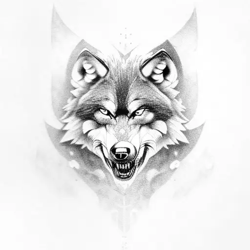 Wolf Head Viking Style Fenrir