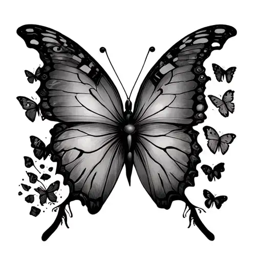 Butterfies Clock Word Memories