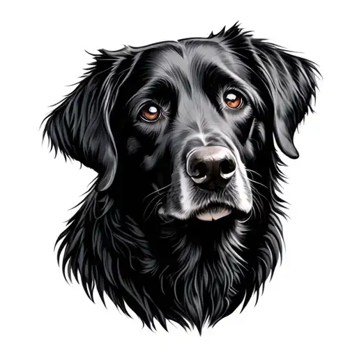 A Black Retriever Face