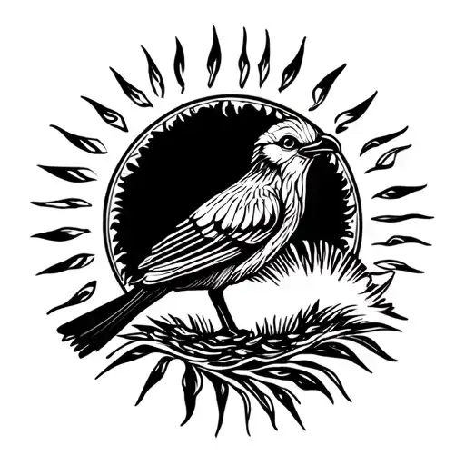 Filipino Sun With A Kiwi Bird Sitting