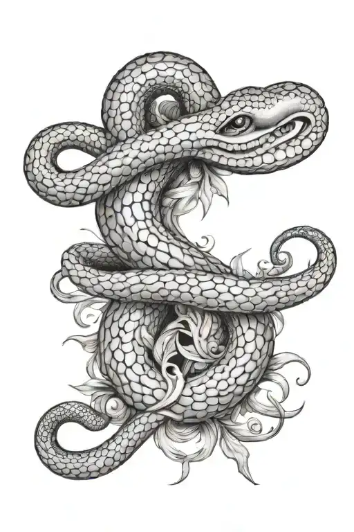 The Name Madison With A Snake Wrapped Around It