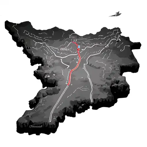 Creative Road Map Showing The Route The Israelites Took Leaving Egypt