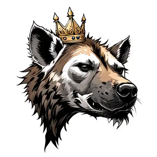 Devious Hyena With A Crown