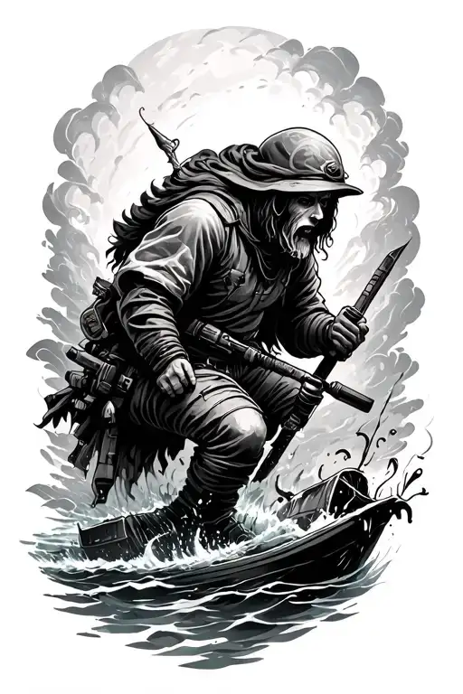 Adventurer Exploring The Depths