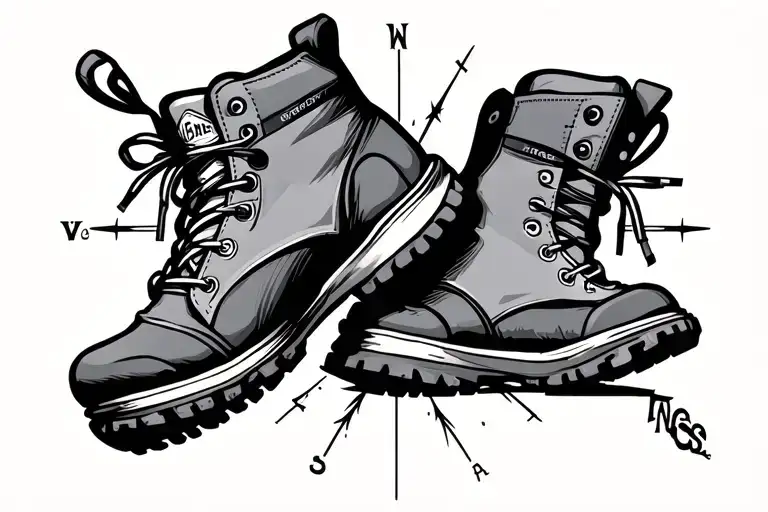 Compass Hiking Boot Stepping