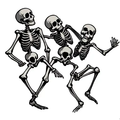 1950 Cartoon Dancing Skeletons