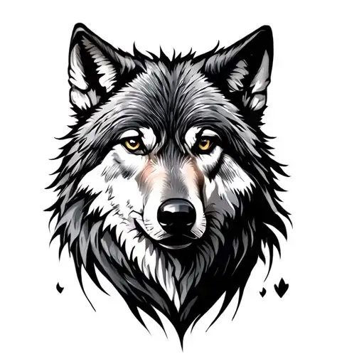 Loneliness Represented With A Wolf