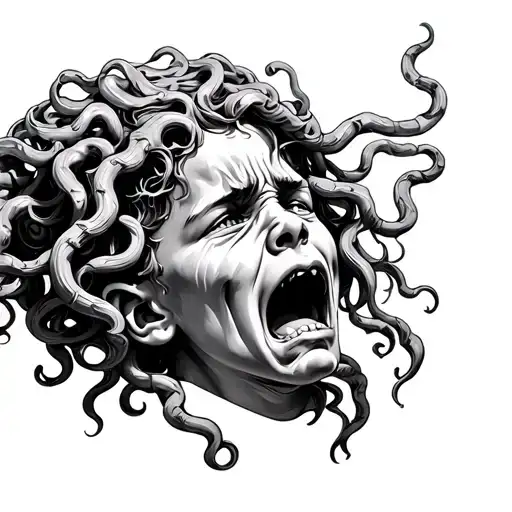 A 4 Year Old Crying Medusa Head