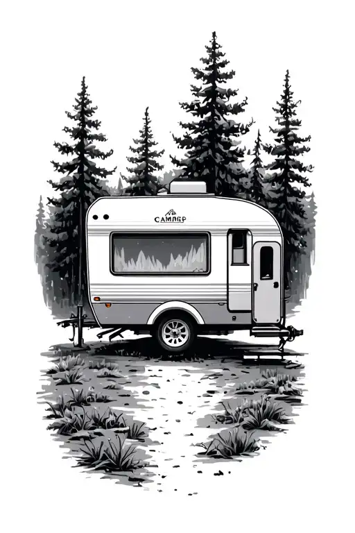 Camping With Camper Trailer Towed
