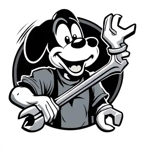 Disney Goofy Holding Automotive Wrench