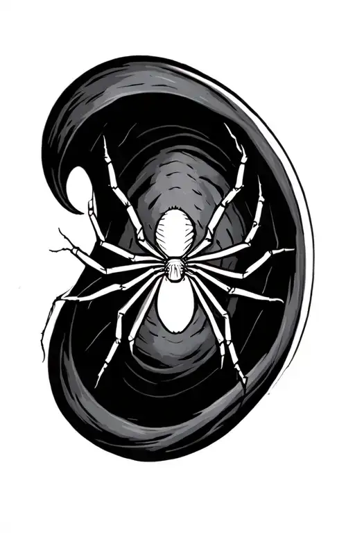 Semi Colon Insode Of A Spider