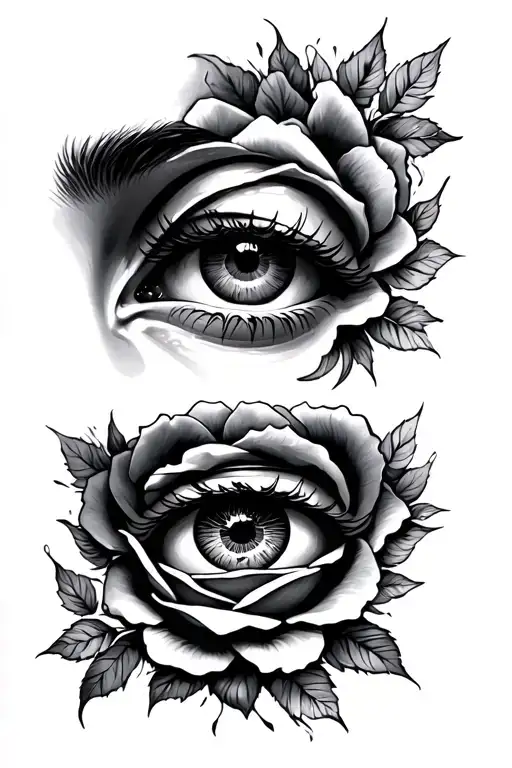 Eye With Rose Under Eye