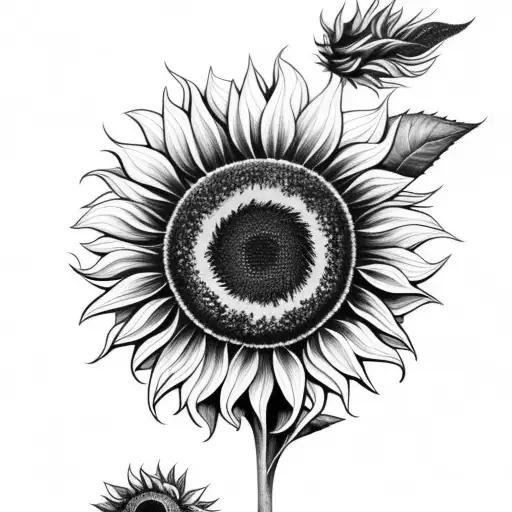 Sunflower With A Storm