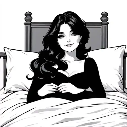 Cute Wife Lying In Bed