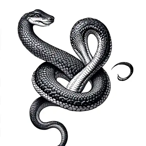 Baby Snake Forming A Heart Shape