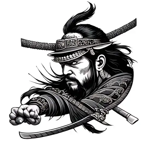 Samurai Tattoo For Fore Arm