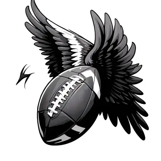 Football With Wings Flying