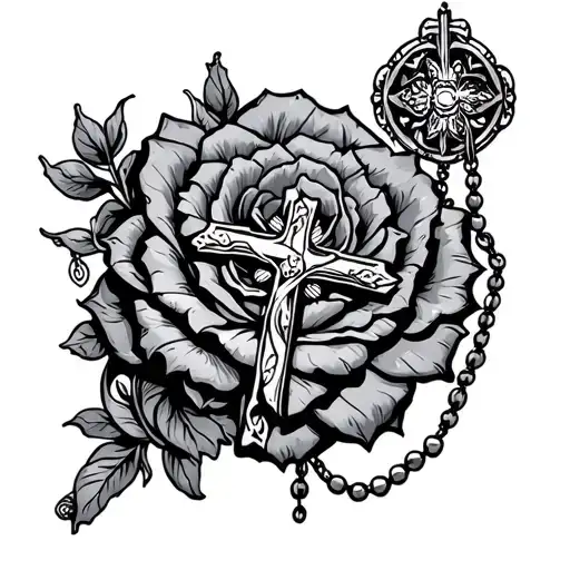 Intricate Rosary Wrapped Loosely