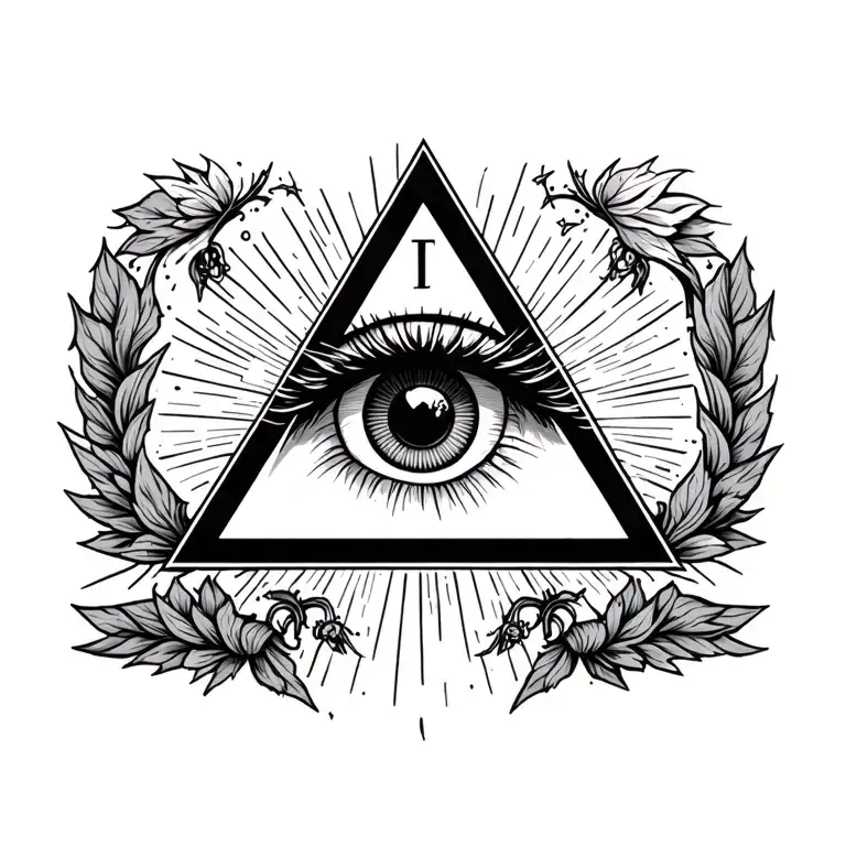 Eye Of Providence Within A Triangle Bandana Back Ground