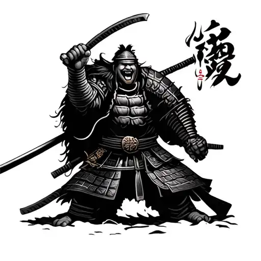 Laugh Now Cry Later Samurai Warrior