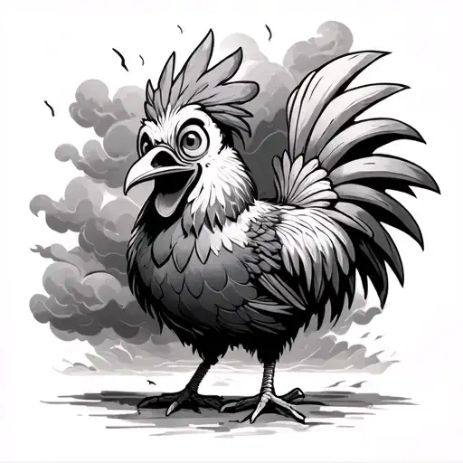 Heihei From Moana In A Storm Cloud