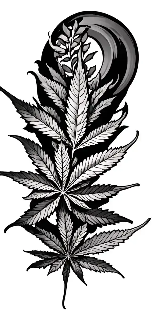 Marijuana Falling Leaves