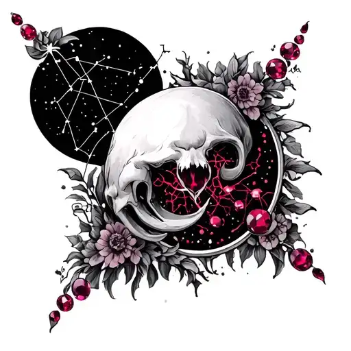 Cancer Constellation And Rubies