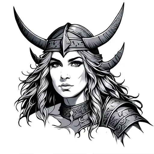 Tattoo Viking Woman Warrior