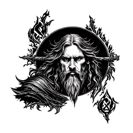 Black And White Tattoo On The Forearm Of The Lord Of The Rings