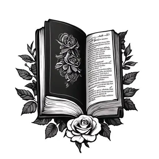 Bible With Roses Intertwined