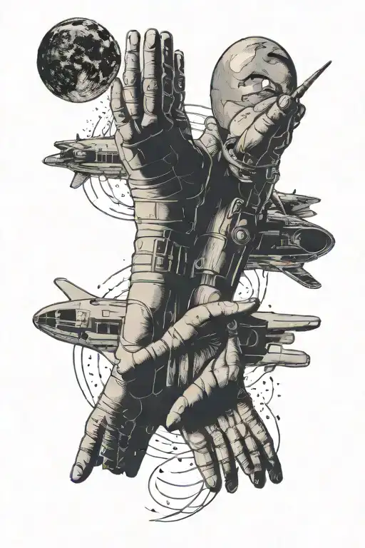 Pink Floyd Wish You Were Here Handshake Space And Moon