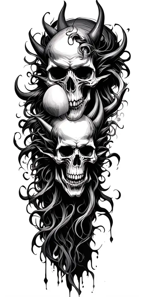 Demon And Skulls Gang Like