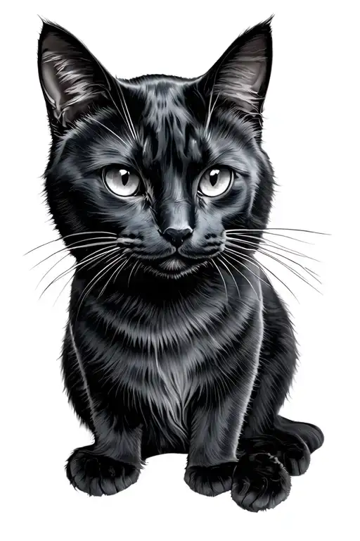 Black Cat With Two Heads