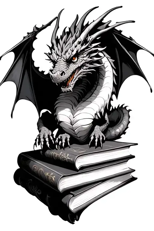 Dragon And Book Harry Potter Elements Incorporated