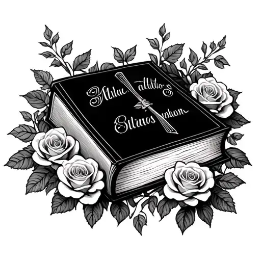 Bible Surrounded With Roses