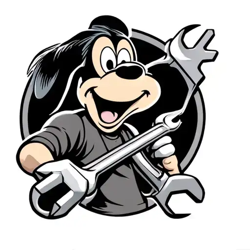Disney Goofy Holding Automotive Wrench