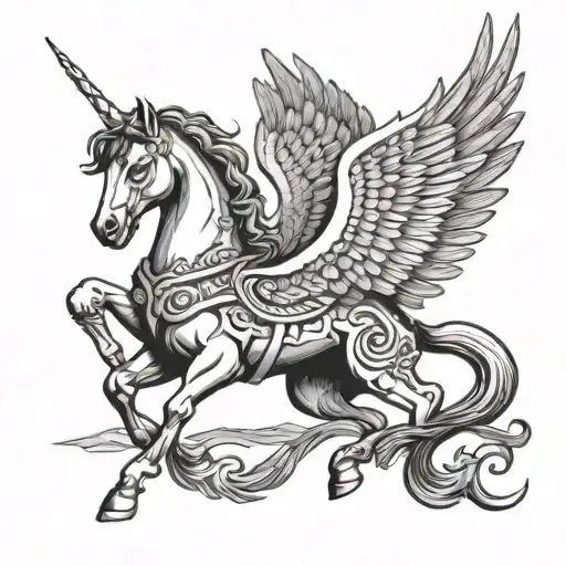 Greek Pegasus Horse With Wings