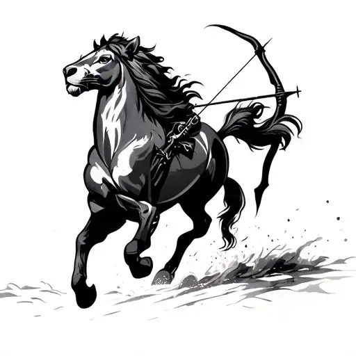 Lioness Archer Half Horse Galloping