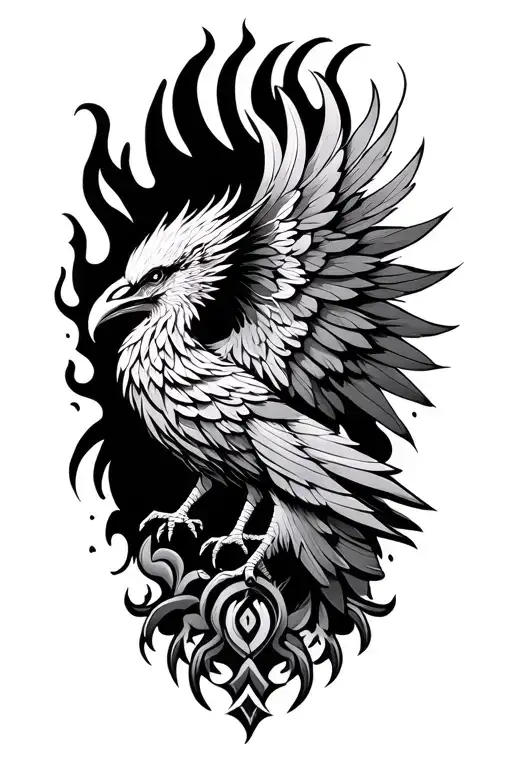 Aztec Phoenix Rising From Ashes