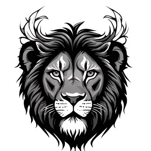 Easy Lion Outline