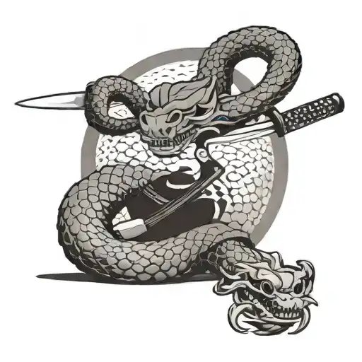 Katana Dire Snake Samurai Sword